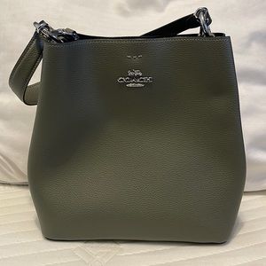 Town Bucket Bag (Coach) in Army Green